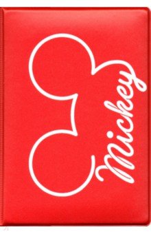 Обложка на паспорт Микки Маус (красная)