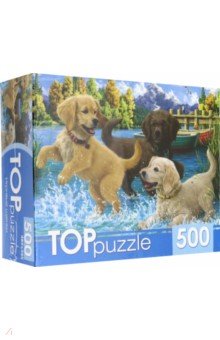 TOPpuzzle-500 "Игривые щенки" (ХТП500-6810)