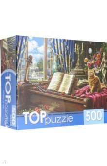 TOPpuzzle-500 "Рояль и кот" (ХТП500-6829)