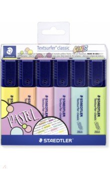Текстовыделители "Textsurfer Classic", 6 цветов (364CWP6)
