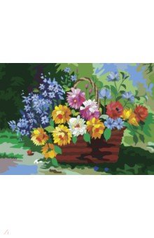Картина по номерам с акриловыми красками "Цветы в корзине", А3 (661615)