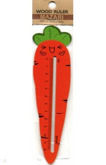Линейка деревянная "Carrot" (12 см) (M-9731)