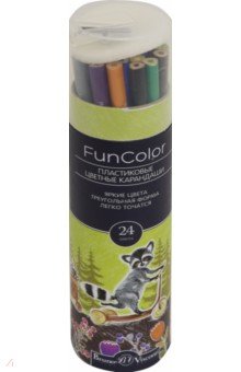 Карандаши цветные пластиковые 24 цвета "FUNCOLOR" 4 вида (30-0087)