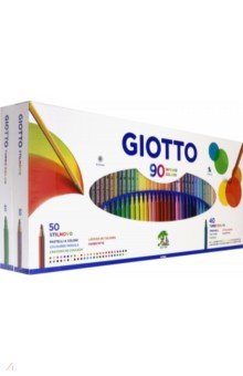 Набор 90 предметов (карандаши цветные 50 цветов + фломастеры 40 цветов) (25750000)