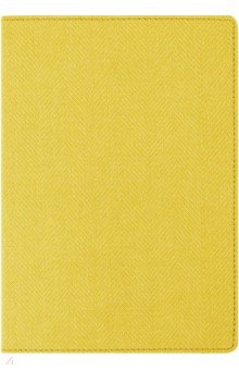 Бизнес-блокнот 128 листов, линия "Tweed" под ткань, желтый (110967)