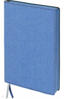 Бизнес-блокнот, 128 листов, линейка, Tweed под ткань, синий (110966)
