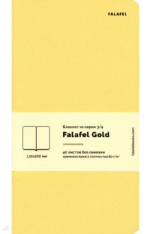 Блокнот 40 листов, А5, нелинованный 3/4 "Gold" кремовая бумага (484541)