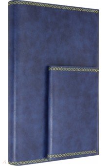Ежедневник недатированный + обложка для паспорта "ТЕМНО-СИНИЙ" (50373)