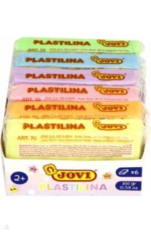 Пластилин 6 цветов по 50 грамм, пастельные цвета (70/6P)