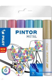 Маркеры "Pintor Metal" (6 цветов) (M-S6)
