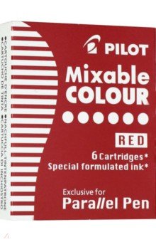 Картриджи для ручки перьевой, 6 штук, красные (IC-P3-S6 (R)