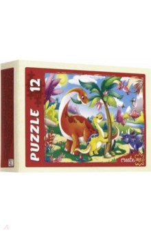 Puzzle-12 "Яркие динозавры"( П12-0620)