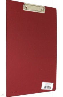 Папка-планшет А4 ПВХ бордовый прижим (4201-31)