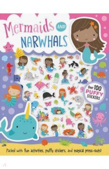 Mermaids and Narwhals Puffy Stickers book