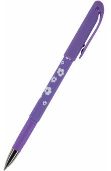 Ручка гелевая "DWArt, Цветочки" 0.5 мм, синяя, стираемые чернила, 4 цвета корпуса (20-0202)