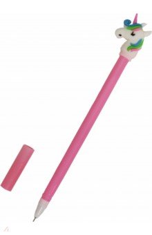 Ручка с фигуркой Единорог цветная грива (розовая)