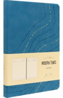 Ежедневник недатированный "Modern Tunes. Бирюза" (136 листов, А5, линия) (ЕКФМТ52013603)