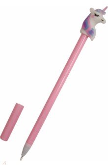 Ручка с фигуркой "Единорог разноцветный" (розовая)