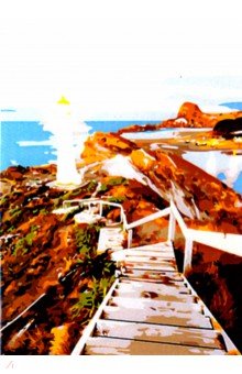 Холст для рисования по номерам "Лестница к маяку" (30х40 см) (Х-9139)