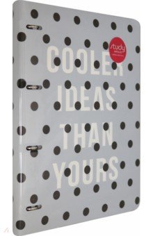 Тетрадь общая на кольцах "Dots. Серый" (120 листов, А4, клетка) (N1824)