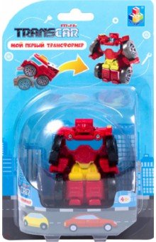Игрушка "Трансформер, собирающийся в пожарную машину", 6 см, красный (Т16510)