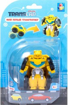 Игрушка "Трансформер, собирающийся в спорткар", 6 см, желтый (Т16516)