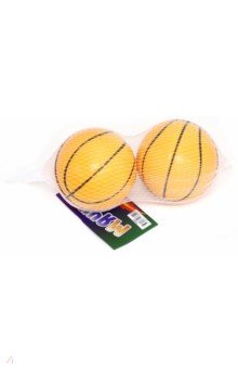 Набор мячей PU, баскетбольные 7,5 см. 2 штуки в сетке