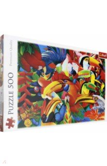 Trefl. Puzzle-500 "Цветные птицы" (37328)