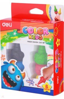 Восковые мелки (6 цвЕТОВ) Deli Color Kids ( EC20790)