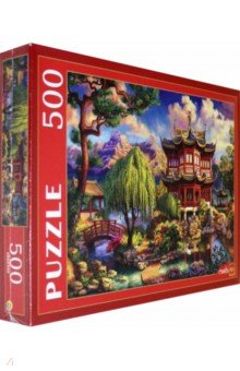 Puzzle-500 "Восточная пагода у пруда" (Ф500-5147)