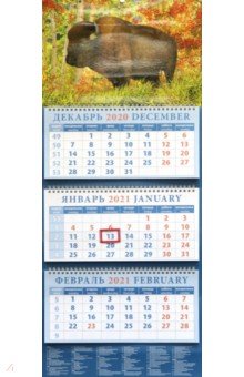 Календарь квартальный на 2021 год Год быка. Могучий бизон (14106)