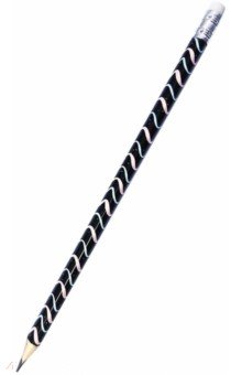 Карандаш чернографитный с ластиком "Полосы" (BSW001-06-case)
