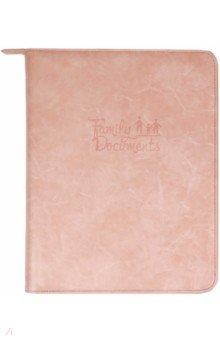Папка-органайзер для семейных документов (А4, кожзам, розовый) (52912)