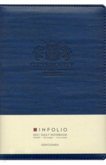 Ежедневник датированный на 2021 год "Gent, синий" (176 листов, А5) (I906/blue)