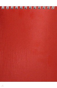 Блокнот 40 листов, А6, гребень "Бумвинил METAL Красный" (40Б6бвВ1гр)
