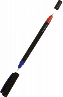 Ручка шариковая двусторонняя синяя/красная CARBONIX DUO (F-1363)