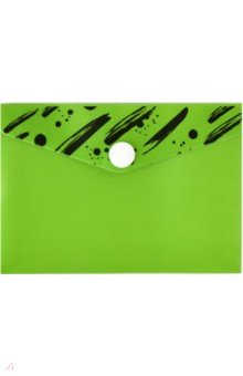 Папка для карт и визиток 10.5х7.4 см пластиковая зеленая (53228)