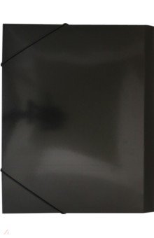 Папка-короб на резинке A4 пластиковая черная (BA25/05BLCK)