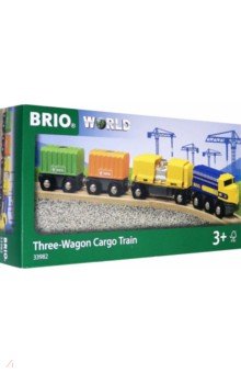Brio Длинный товарный поезд с 3 вагонами (33982)