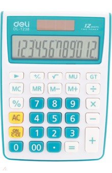 Калькулятор настольный синий 12-разрядный (E1238/BLUE)