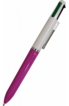 Ручка шариковая, автоматическая "MABEL", 4-х цветная (M-7386)