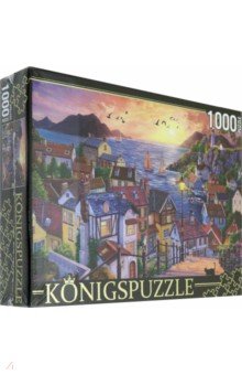 Puzzle-1000 "Прибрежный город на закате" (ФK1000-3588)