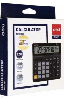 Калькулятор бухгалтерский 12-разрядный черный (EM01120)