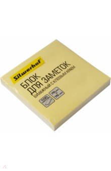 Блок для заметок бумажный, с клеевым краем, желтый, 76х76 мм. (682156-05/1188423)
