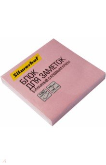 Блок для записи самоклеящийся 100 листов, 76x76 мм, пастельный розовый (682156-03)