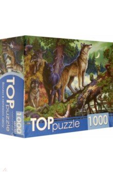 Puzzle-1000 "Волки в ночном лесу" (ХТП1000-2161 )