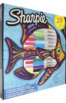 Набор перманентных маркеров SHARPIE  "Рыба", 28 маркеров (2061125)
