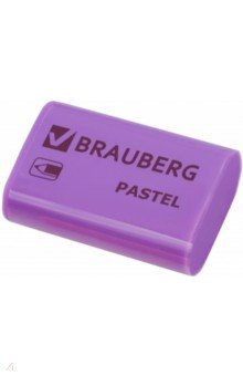 Ластик Brauberg "Pastel", 37х24х11 мм, ассорти пастельных цветов, экологичный ПВХ (229582)