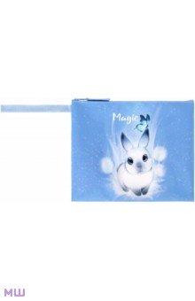 Папка для тетрадей А5 Brauberg "Magic Rabbit", 1 отделение, ткань, молния, с ручкой (270340)