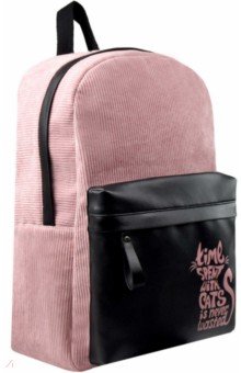Рюкзак полиэстер 28х41х13 см, 1 отделение, розовый (53690)